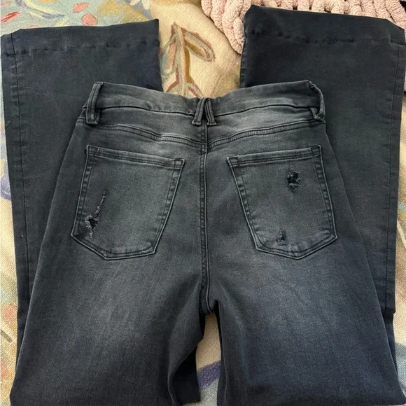 Good American Women’s Dark Gray Slim Flare Jeans - Picture 2 of 6